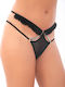 Cottonhill Tanga Transparent & Blană Strălucitoare cu Strass