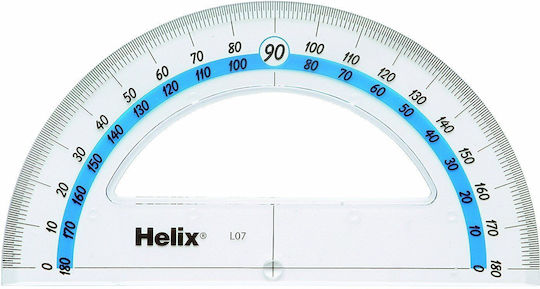 Helix Protractor L07 15cm Diameter 15cm and 180 Degrees Double Numbering