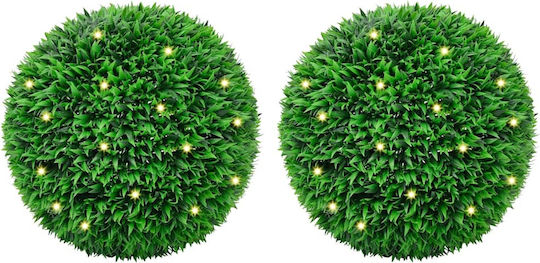 Buxus В Саксия 55см С LED 2 Бройки vidaXL
