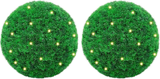 Buxus В Саксия 27см С LED 2 Бройки vidaXL