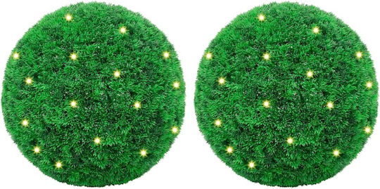 Buxus В Саксия 45см С LED 2 Бройки vidaXL