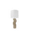 InTheBox Plastic Table Lamp for Socket E27 with White Shade and Beige Base