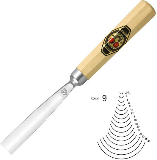 Kirschen Wood Carving Chisel Straight Blade Deep Gouge 25mm 3109025