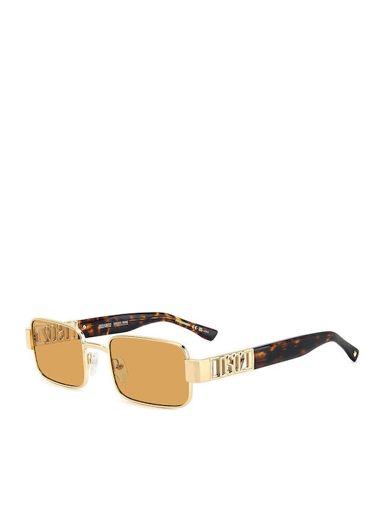 Dsquared2 Ανδρικά Γυαλιά Ηλίου με Χρυσό Μεταλλι...