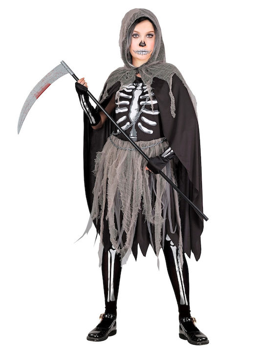 Kids Carnival Costume GRIM REAPER DELUXE SKELETON