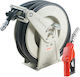 Vevor 3/4" X 66' Extra Long Retractable Diesel Hose Reel Carbon Steel Heavy Duty Automatic Fuel Nozzle NBR Flexible Hose for Aircraft Vehicle Trucks 300 Psi