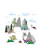 Decowalls Kinder Wandsticker Wand 60x120cm