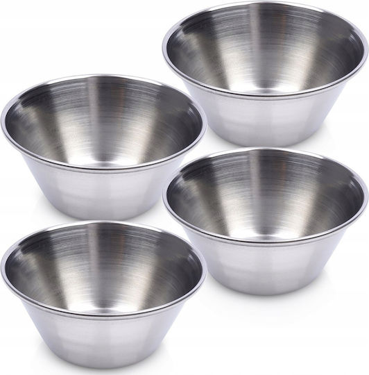 Metal Sauce Bowls 6cm 40ml Set 4