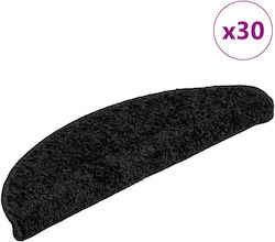 Treppenmatten 30 Stück Schwarz 56x17x3 cm Schwa...