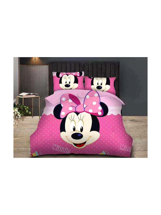 Παιδικό Πάπλωμα Μονό Disney Minie Mouse Γαρύφαλλο 150x220εκ.