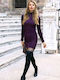 Women's Pantyhose Opaque 60 Den Black with Print