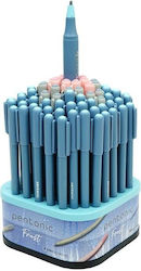 Linc Ball Pen Pentonic Frost Μπλε-μαύρο-κόκκινο 0.70mm Περιστρεφόμενη Βάση 100τμχ