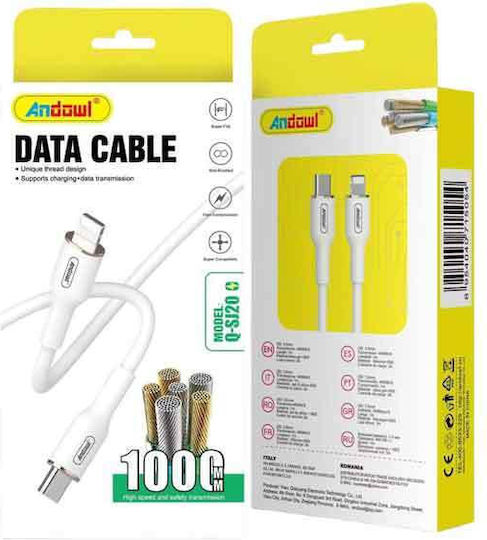 Andowl Редовна USB-C към Lightning кабел 1м (Q-SJ20)