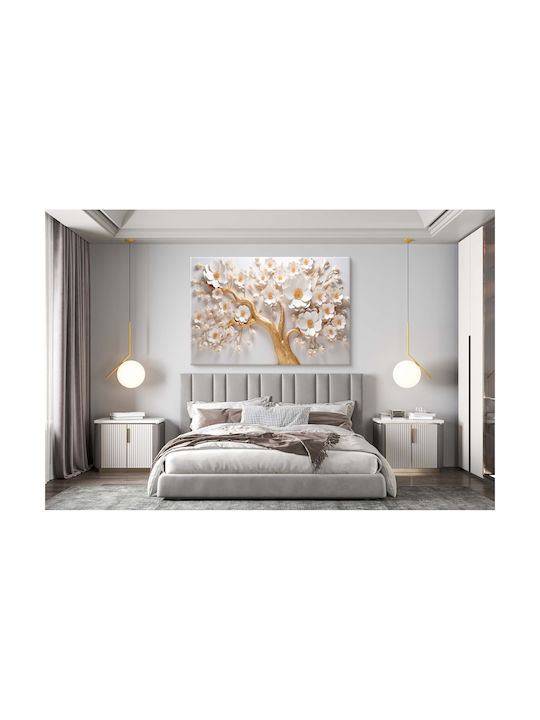 Fresce de Perete pentru Living Arborele de Aur al Fericirii 3D Floare de Magnolia 80x120