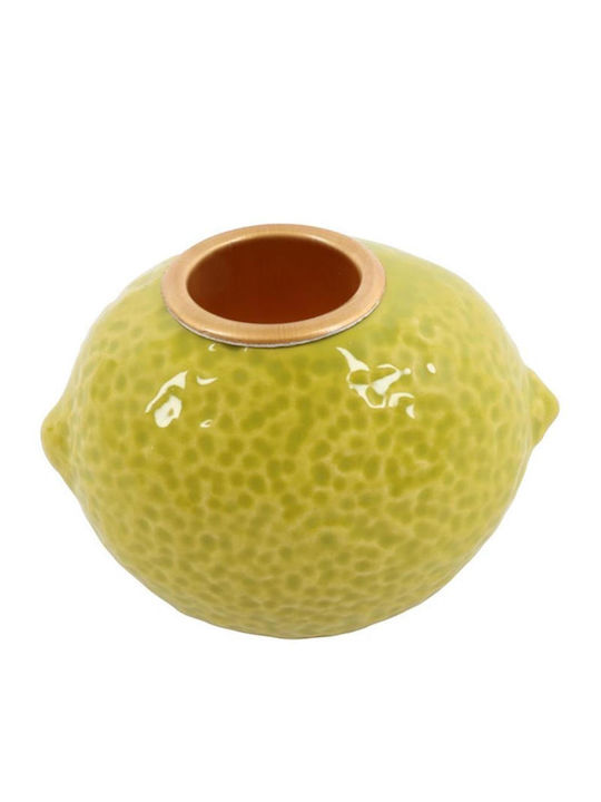 Atmosphera Candle Holder Glass in Yellow Color 7x4.8x5.5cm 1pcs