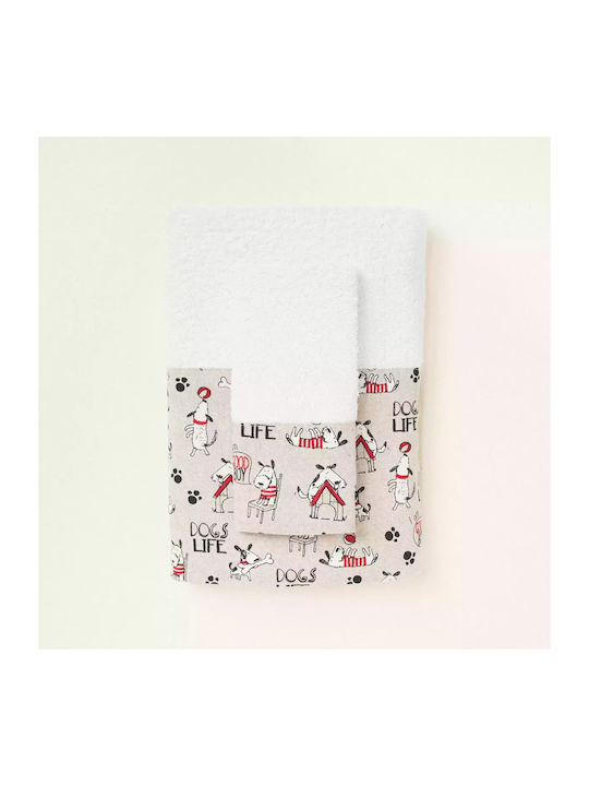 Set de prosoape pentru bebeluși cu imprimeu Dogs Life 2 buc 379733 Ntampoudis Ntm-379733