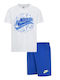 Kids' Set with Shorts Summer 2pcs Blue Sportswear