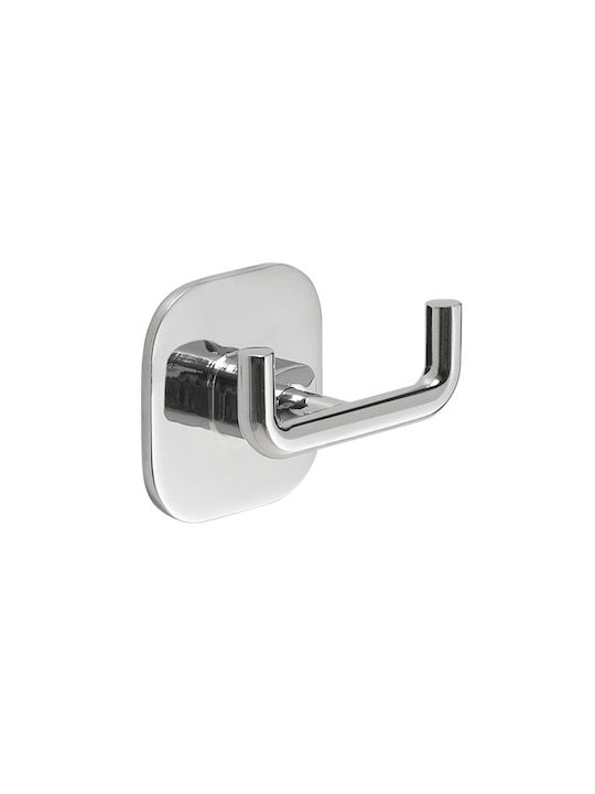 Gedy Cârlig de Baie Dublu cu șuruburi Inox Argintiu