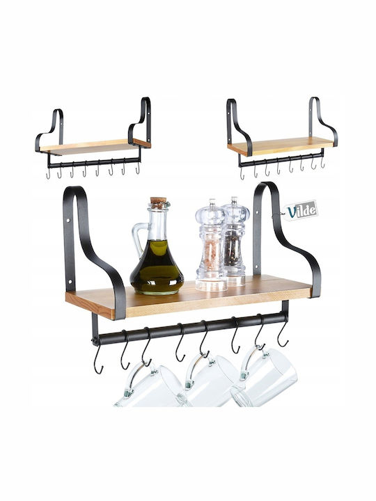 Kitchen Rack Metal Brown 26x18x43cm