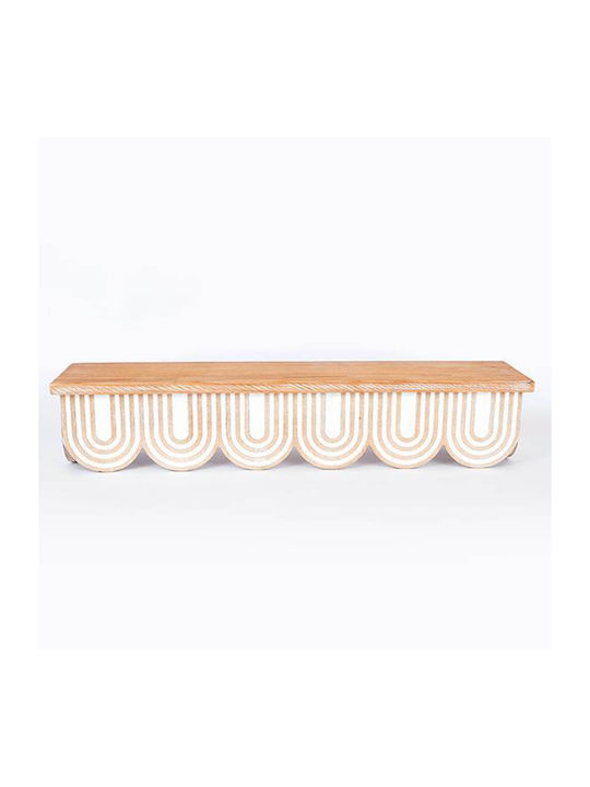 Shelf Natural Colour With White 60x13x12cm