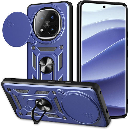 Techsuit Camshield Umschlag Rückseite Silikon Blau (Redmi Note 14 Pro+)