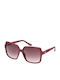 Guess Ochelari De Soare Pentru Femei Cu Ramă Neagră Din Plastic Și Lentile Burgundy Degrade GU00157 69F