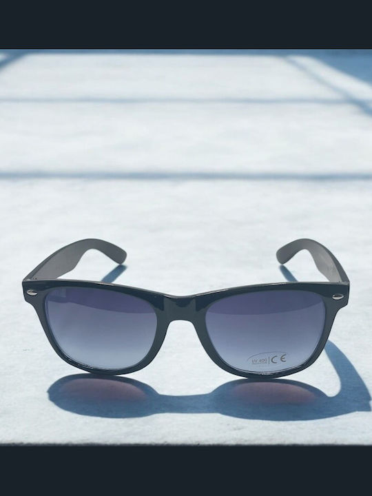 Dasoon Vision Unisex Γυαλιά Ηλίου με Μαύρο Κοκκάλινο Σκελετό και Μπλε Φακό 2478020