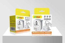 Andowl Q-A536 Αντάπτορας Πρίζας από Universal σε Universal Andowl Q-A536 Αντάπτορας Πρίζας από Universal σε Universal
