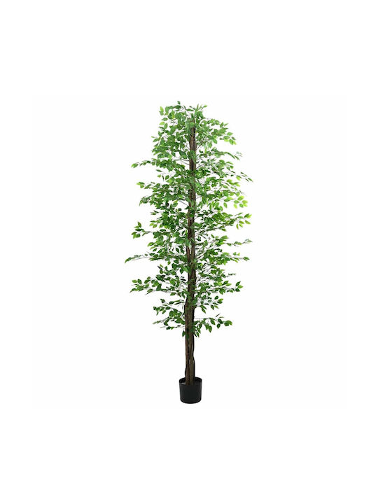 Изкуствено растение в саксия Ficus Lyrata Green 300см vidaXL