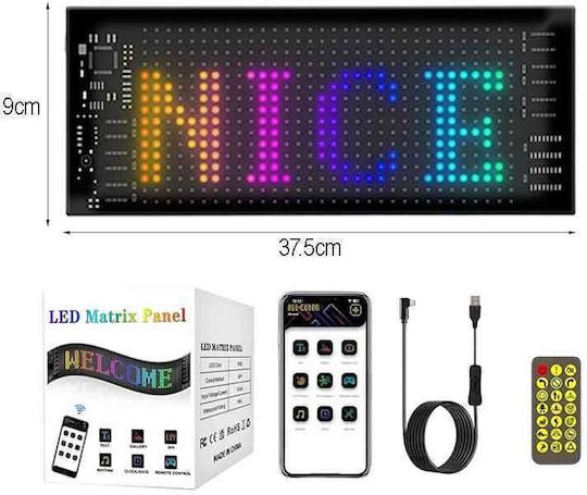 Smart Διακοσμητικό Φωτιστικό LED RGB Πίνακας 37.5x9εκ.