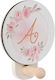 Wooden Hanger Initial Pink 11x9x5cm Nb502 Nv-1000502