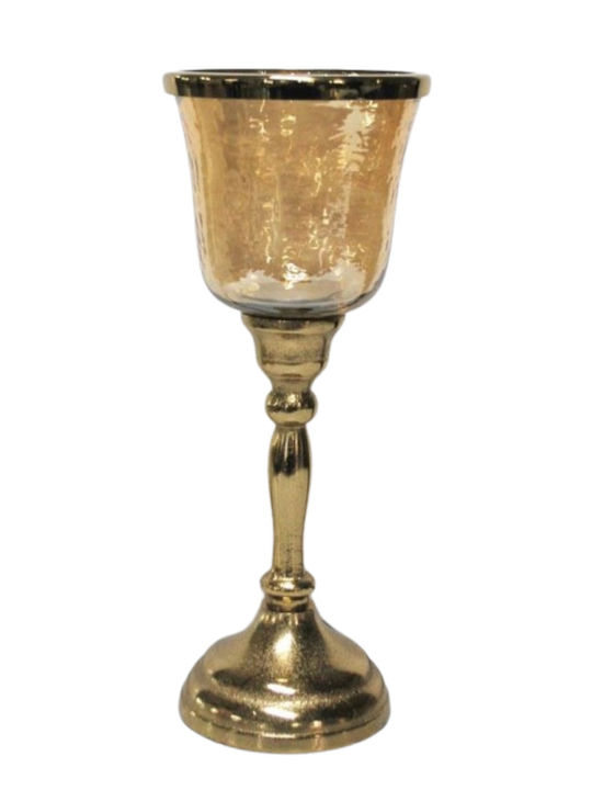 Base Candle Holder Glass in Brown Color 11.5x30...
