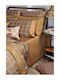 Down Town Home Carreaux Σετ Σεντόνια Υπέρδιπλα 245x280εκ. Gold (4τμχ)
