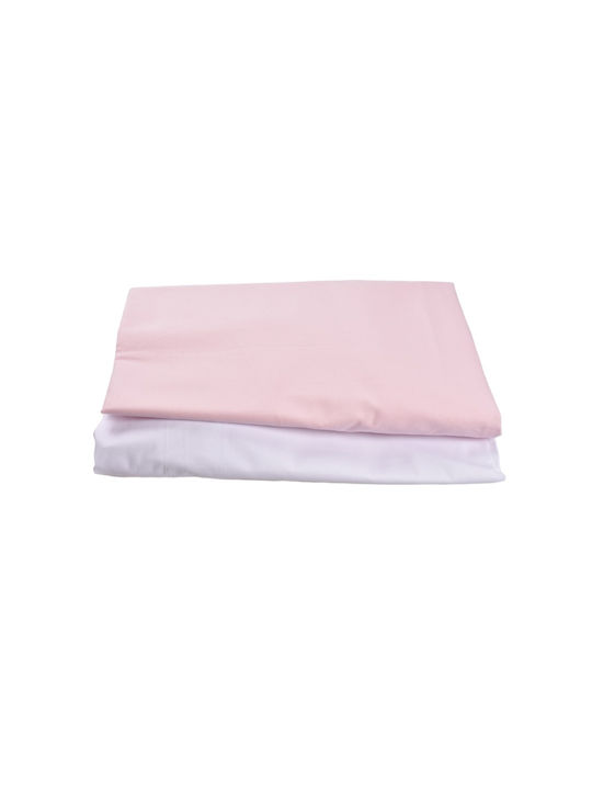 Confort Family Seturi de cearșafuri pentru bebeluși Pentru Patut Bumbac cu Cauciuc Albe 60x120buc 2buc
