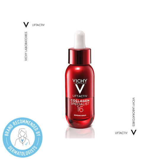 Vichy Liftactiv Collagen Specialist 16 Serum Hidratant și Anti-îmbătrânire Pentru Față cu Niacinamidă și Peptide pentru Strălucire și Tonifiere 30ml