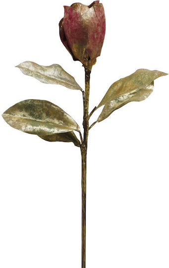 Magnolia Λουλουδι Τεχνητο Υφασμα Pvc Μπορντω Χρυσο Πρασινο 58 Σετ 12 Τμχ 030777 Υφασμα Pvc