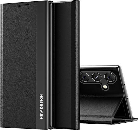 Hurtel Sleep Umschlag Rückseite Kunststoff Schwarz (Galaxy S25)