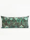 Green Pillow with Geometric Shapes 60x30cm