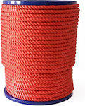 Twisted Three-Strand Polyester Rope Red