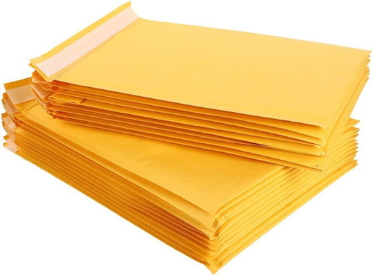 Set of Envelopes Bag Type with Bubble Wrap 10pcs in Yellow Color