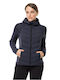 Women's Short Lifestyle Jacket for Winter with Hood Black