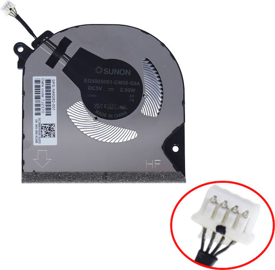 Laptop GPU Cooling Fan for HP Envy X360 15z-fh 15-fe 15t-fe 15-fh 15-fh0013dx 15-fe0013dx Tpn-c165 N49282-001 Dc280015ts0 Dc280015ss0 Dc2800144f0 4pin Code 81370