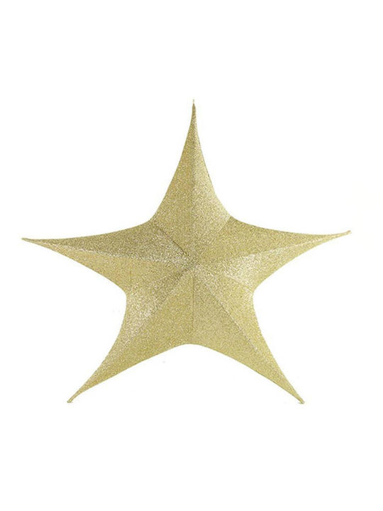 Glitter Plastic Christmas Decorative Star Gold