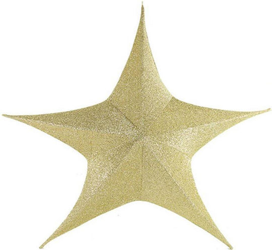 Glitter Weihnachtlicher Dekorativer Stern Kunststoff Gold 1Stück