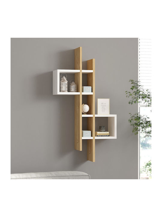 Shelf Wall Emse Oak-white 53.8x19.6x108cm