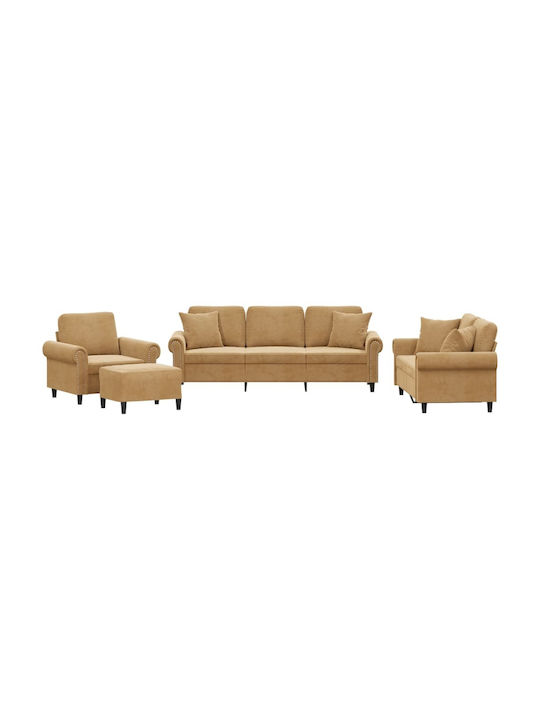 Σετ Σαλονιού 3-Sitzer & 2-Sitzer & Sessel & Hocker