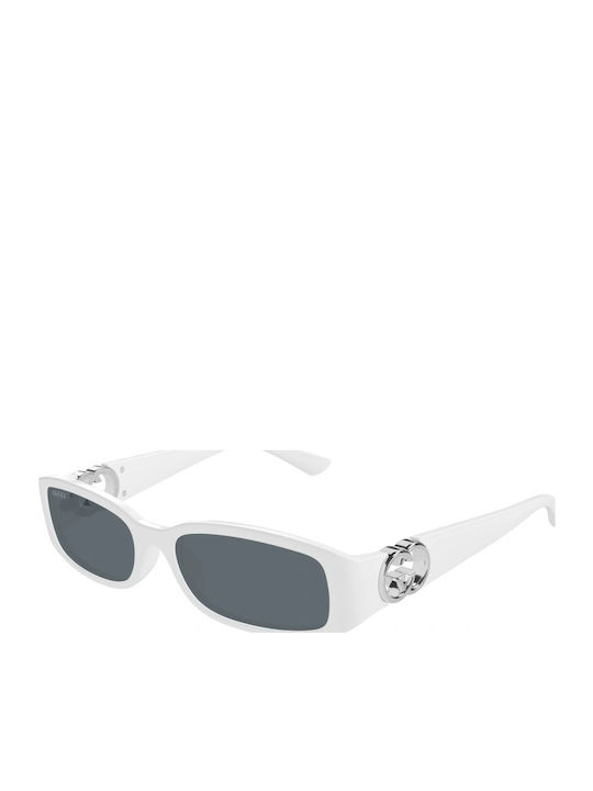 Gucci Unisex Sunglasses with White Plastic Fram...
