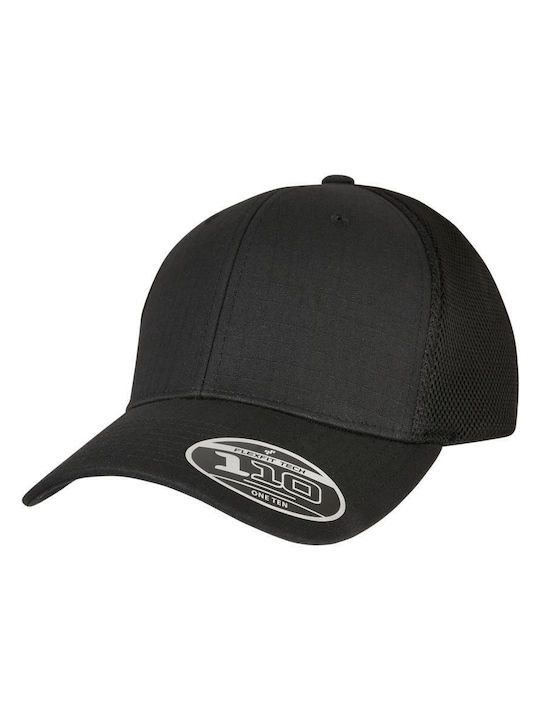 110 Flexfit Ripstop Mesh Cap Black Ss22 110rm-00007