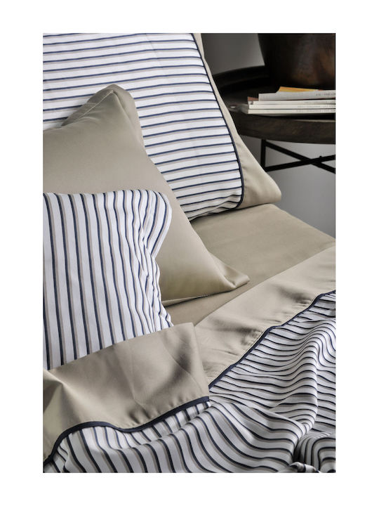Down Town Home Σετ Σεντόνια Μονά 175x255εκ. Beige (3τμχ)