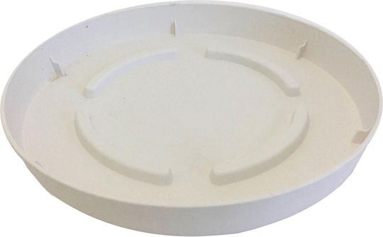 Atmosphera Roto Pot Plate Plastic White 30x30cm